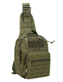 BOMTURN Tactical Backpack-1000D Waterproof Military Backpack/Laser-Cut/CCW Bags Sling Bag Tactical Satchel Shoulder Bag Men