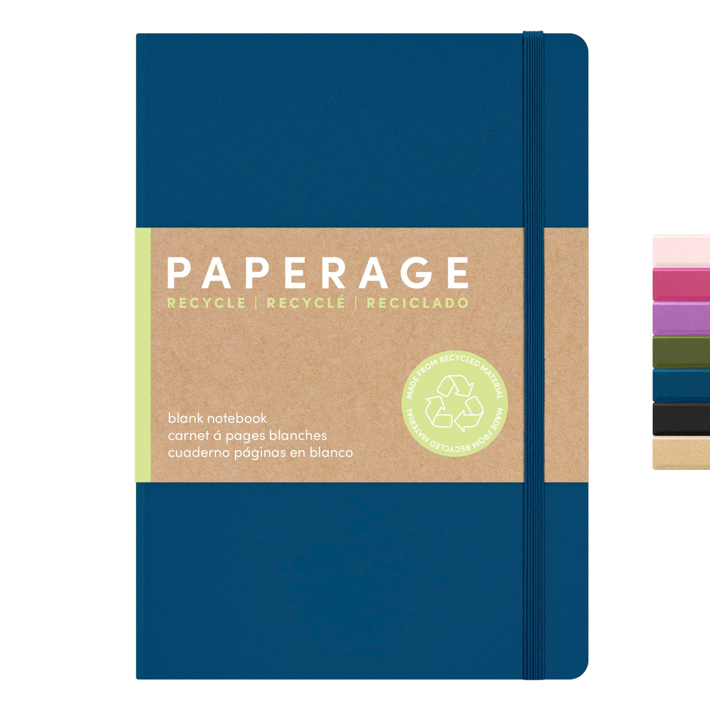 PAPERAGE Recycled Lined Journal Notebook, (Kraft), 160 Pages, Medium 5.6 in x 8 in - 100 GSM Thick Paper – College Ruled, Hardcover Journaling Notebook for Work, School & Note Taking