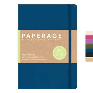 PAPERAGE Recycled Lined Journal Notebook, (Kraft), 160 Pages, Medium 5.6 in x 8 in - 100 GSM Thick Paper – College Ruled, Hardcover Journaling Notebook for Work, School & Note Taking