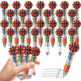CZWZ 20Pcs Mini Multicolor Pens in One 4-in-1 Cute Pens Bulk for Kids, Fun Kawaii Ballpoint Pens for Birthdays and Children's Party Favors Gifts Teacher School Supplies