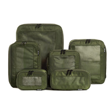 Aerotrunk Compression Packing Cubes for Travel - Luggage Organizer Bags - Double Zipper Packing Cubes for Suitcases (6-Pack, Beige)