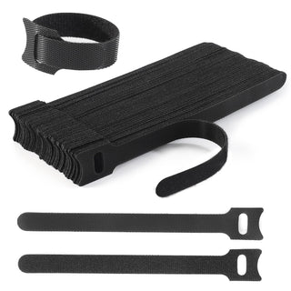 Nettbe 60 PCS 6 Inches Reusable Cable Ties, Adjustable Cord Straps Wire Organizer Cord Wrap and Hook Loop Cable Management