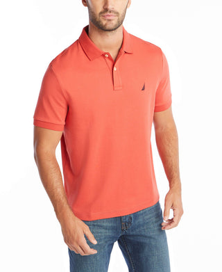 Nautica Men's Classic Fit Short Sleeve Dual Tipped Collar Polo Shirt
