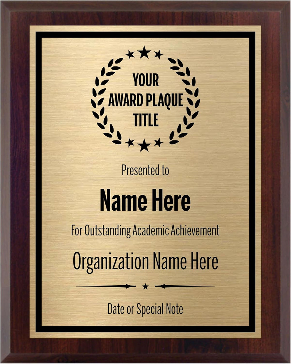 Award Plaques Personalized with Your Text and Title - Engraved Plaque Customized for Employee Appreciation, Recognition, Retirement, Service, Thank You, and more - Custom Awards for Employees, Co-Worker, Friends - Choose Your Size: (6x8 Gold/Black)
