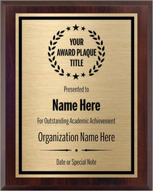 Award Plaques Personalized with Your Text and Title - Engraved Plaque Customized for Employee Appreciation, Recognition, Retirement, Service, Thank You, and more - Custom Awards for Employees, Co-Worker, Friends - Choose Your Size: (6x8 Gold/Black)