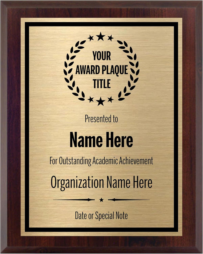 Award Plaques Personalized with Your Text and Title - Engraved Plaque Customized for Employee Appreciation, Recognition, Retirement, Service, Thank You, and more - Custom Awards for Employees, Co-Worker, Friends - Choose Your Size: (6x8 Gold/Black)