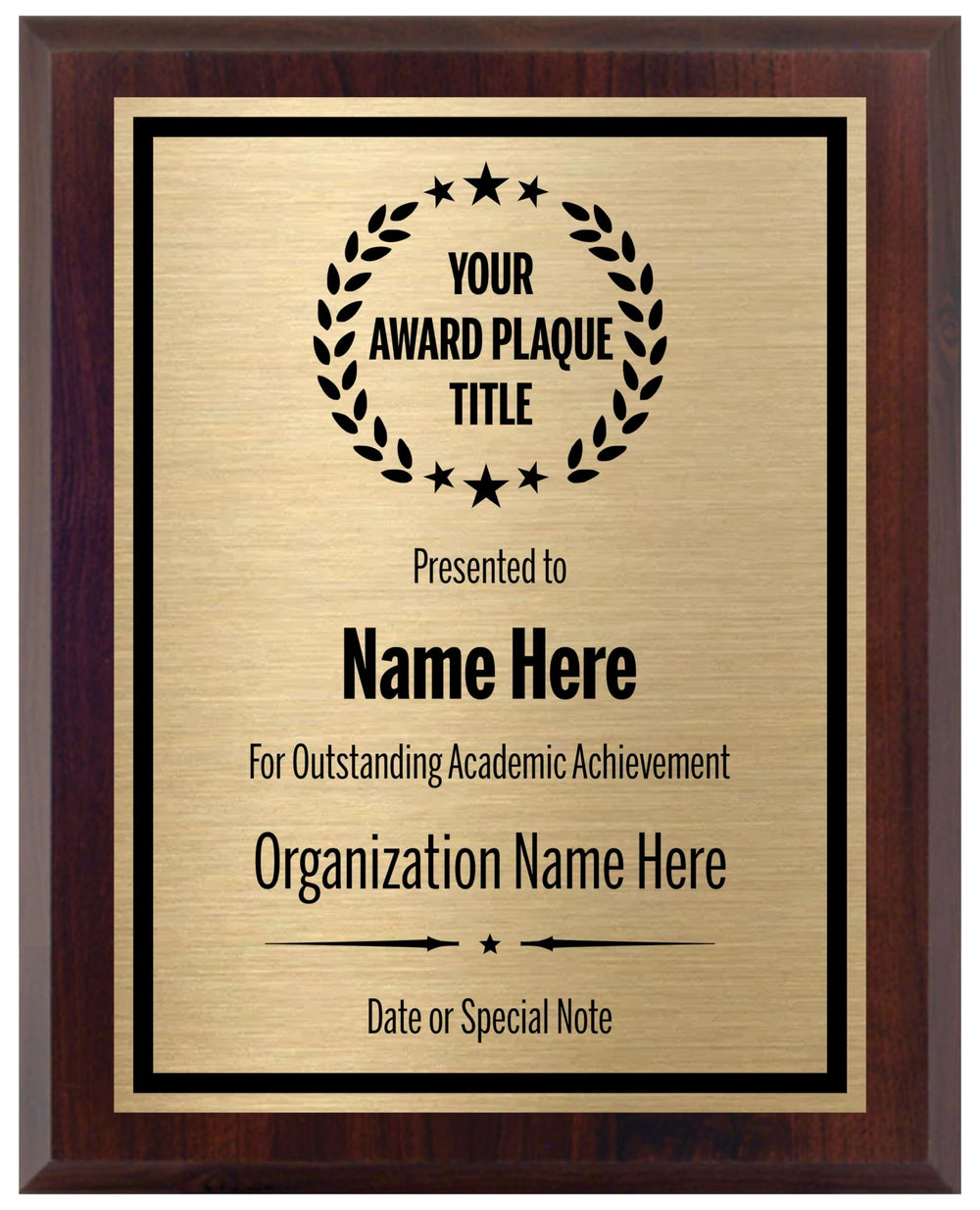 Award Plaques Personalized with Your Text and Title - Engraved Plaque Customized for Employee Appreciation, Recognition, Retirement, Service, Thank You, and more - Custom Awards for Employees, Co-Worker, Friends - Choose Your Size: (6x8 Gold/Black)