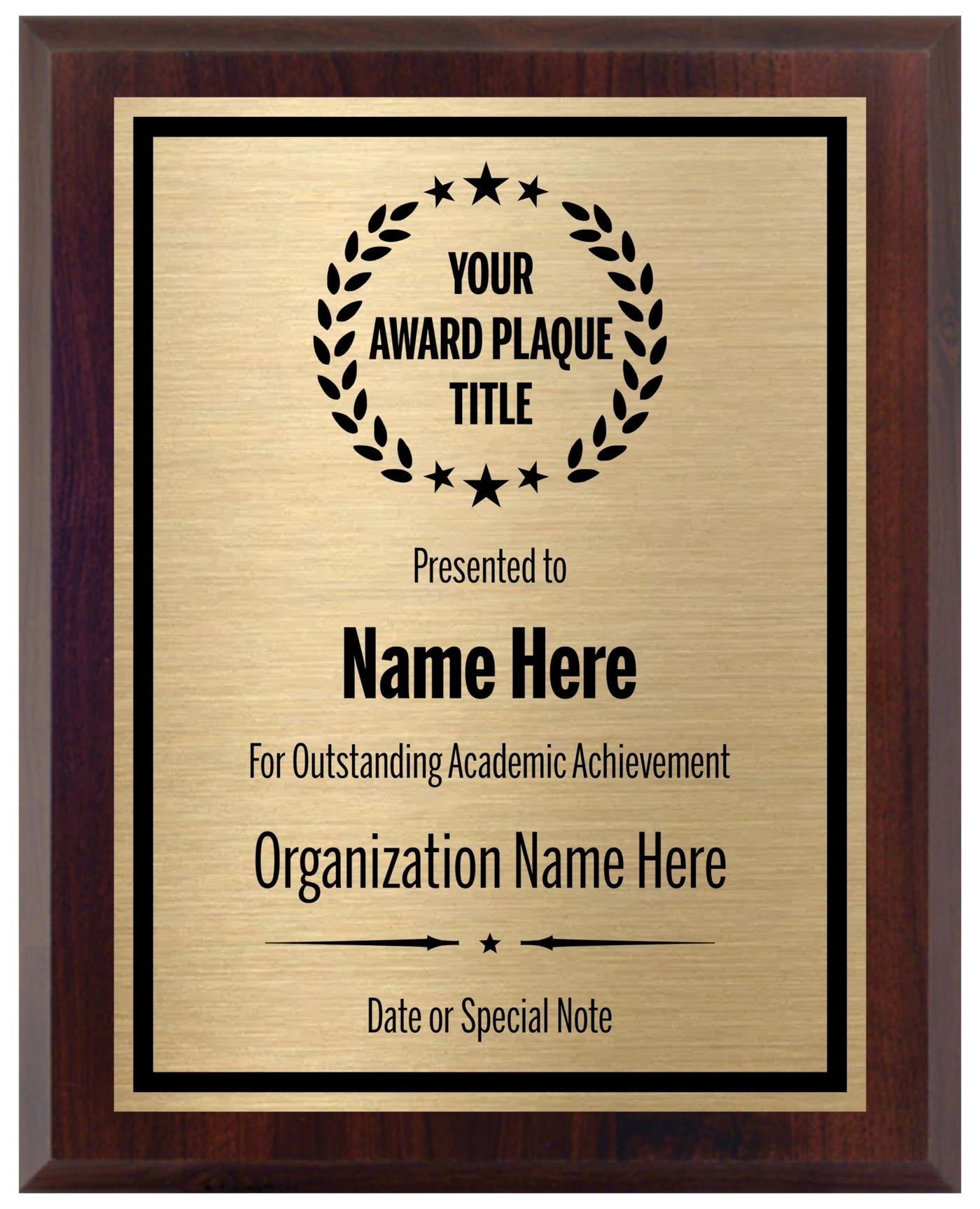 Award Plaques Personalized with Your Text and Title - Engraved Plaque Customized for Employee Appreciation, Recognition, Retirement, Service, Thank You, and more - Custom Awards for Employees, Co-Worker, Friends - Choose Your Size: (6x8 Gold/Black)