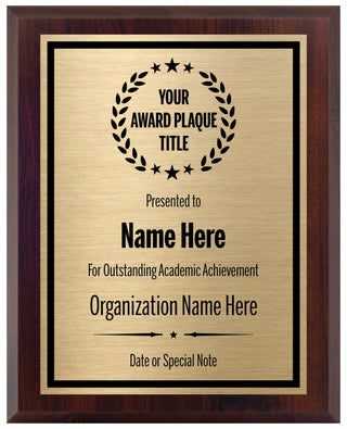 Award Plaques Personalized with Your Text and Title - Engraved Plaque Customized for Employee Appreciation, Recognition, Retirement, Service, Thank You, and more - Custom Awards for Employees, Co-Worker, Friends - Choose Your Size: (6x8 Gold/Black)
