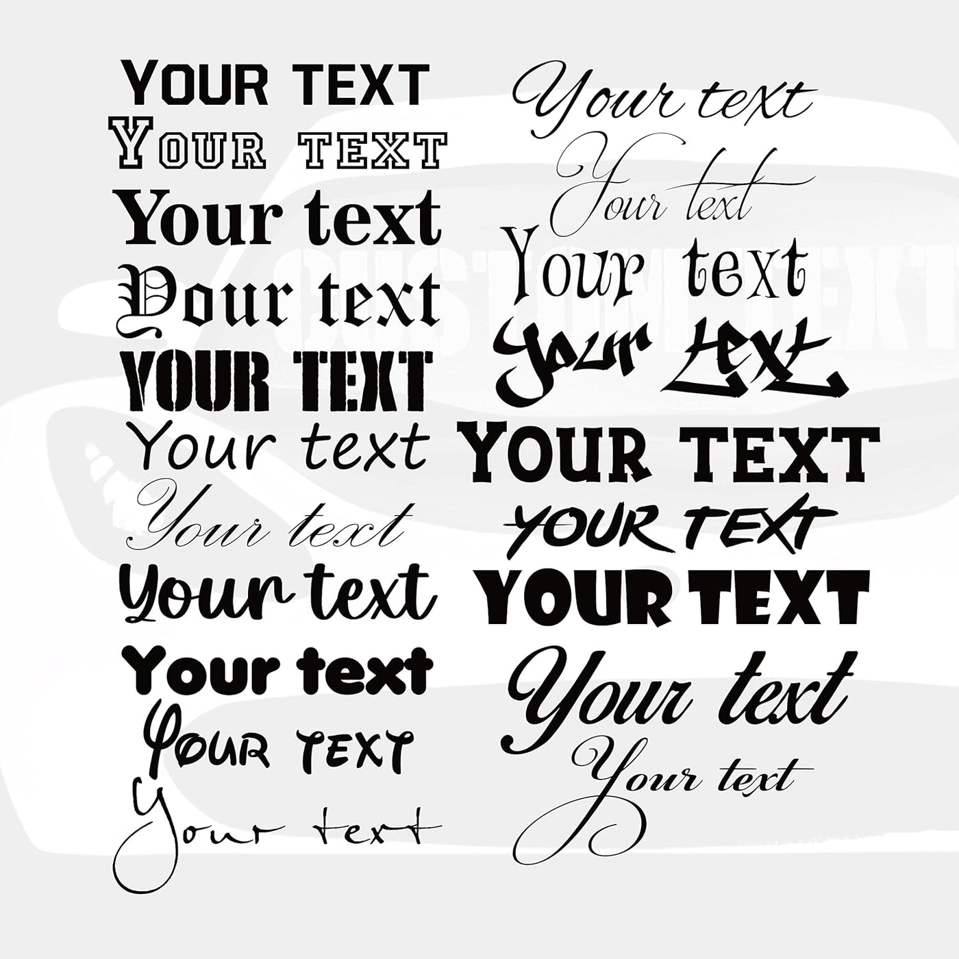 Custom Vinyl Decal with Your Name, Text, or Number – Personalized Lettering Sticker for Cars, Trucks, Boats, Windows & Laptops – 25 Colors & 30 Fonts – Weatherproof, Easy to Apply, Made in USA