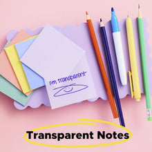 Post-it Transparent Notes, 2.8 in. x 2.8 in., Pastel Sticky Notes, School Supplies, Office Products, Great for Studying, 2 Pads