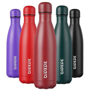 BJPKPK 17oz Insulated Water Bottles Stainless Steel Sports Water Bottles Keep Cold and Hot for Travel Dishwasher Safe,Olive Green