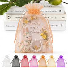 ANZNKU 50 Pack Organza Bags 5 x 7 in White Small Mesh Gift Bags Bulk Drawstring for Wedding Party Favors, Little Goodie Bag for Candy Jewelry Soap Makeup, Treat Sachet Pouch for Baby Shower Graduation