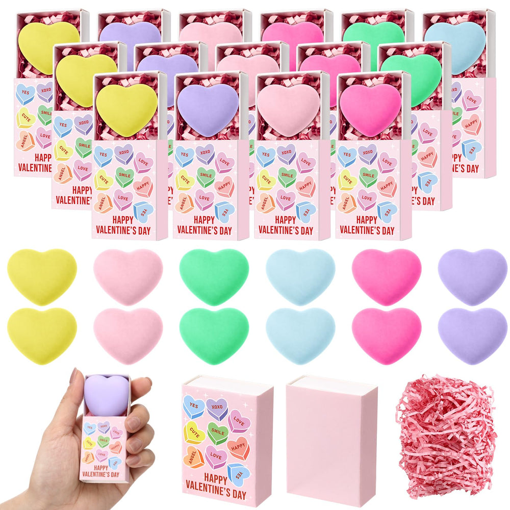 Wettarn 75 Sets Appreciation Gifts Cute Stress Balls with Support Boxes Bulk Party Favors for Employee Coworker Team Group Stuffers Office Prizes Positive Desk Decor