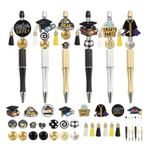 holoith 8 Set Butterfly Flower Beadable Pens Kit, Pen Making Kit with Beads and Refills, Black Ink Ballpoint Smooth Writing, Gift for Diy Present Students Teens Office Supplies