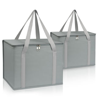 PEASUG Insulated Bags for Food Delivery, XXXL Pizza Delivery Bags, Large Capacity Cooler Bag Keep Food Warm for Grocery Shopping and Catering, Foldable, Heavy-Duty (Black)