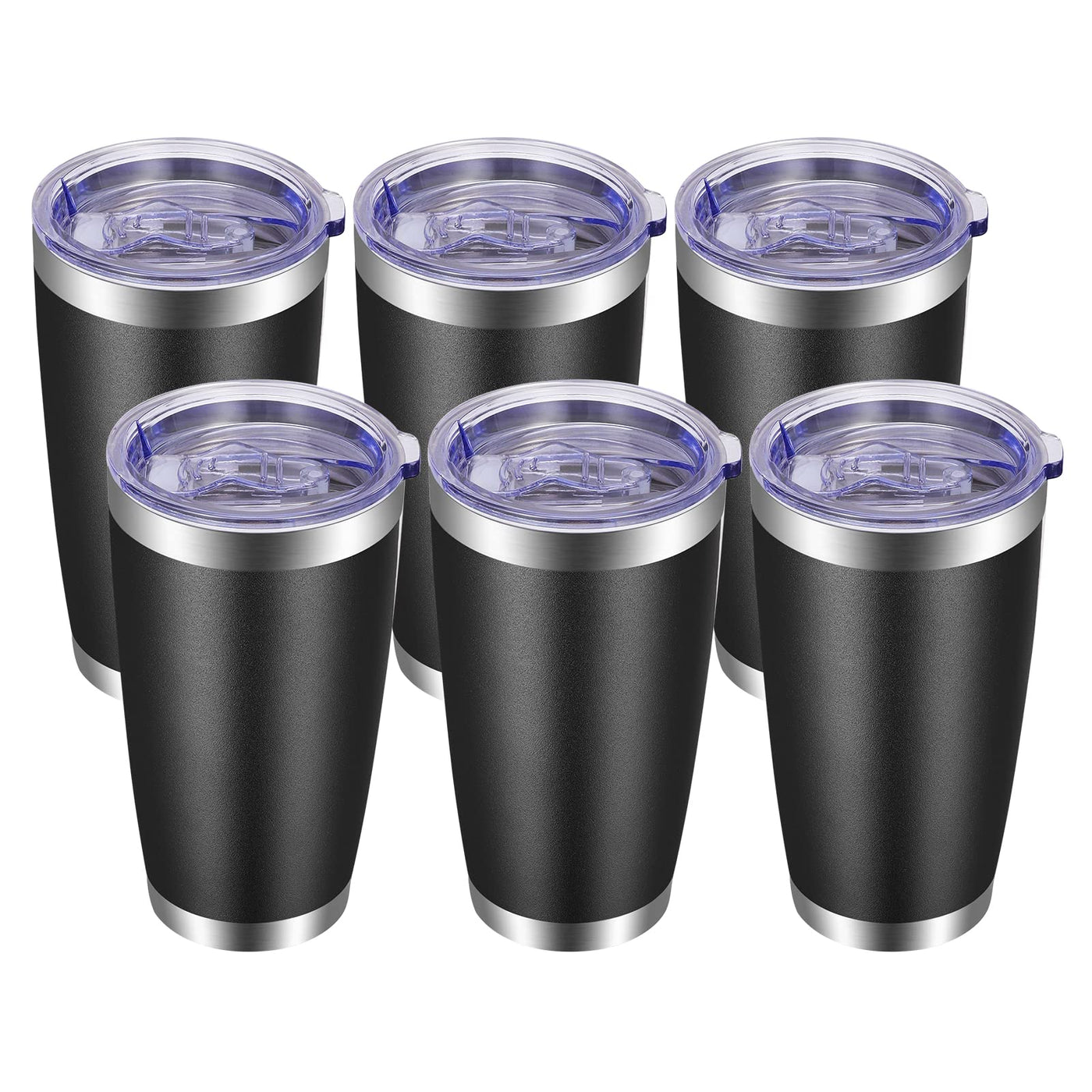 VEGOND 20oz Tumbler with Lid and Straw Stainless Steel Tumbler Cup Vacuum Insulated Double Wall Travel Coffee Mug Powder Coated Coffee Cup, Blue, 1 Pack