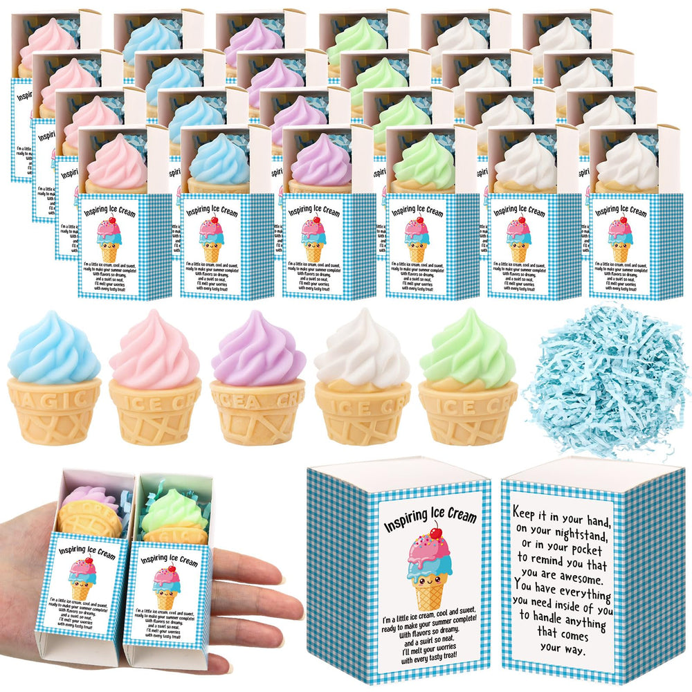 Wettarn 75 Sets Appreciation Gifts Cute Stress Balls with Support Boxes Bulk Party Favors for Employee Coworker Team Group Stuffers Office Prizes Positive Desk Decor