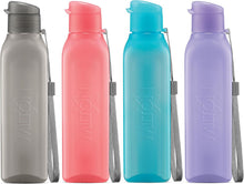 MILTON Sports Water Bottle Square Juice Box 4 Set 17 oz. Great for Juices Milk Smoothies Plastic Wide-Mouth Reusable Leak Proof Drink Bottle/Carton for School Bags Lunch Boxes Gym Flip Lid -BPA Free