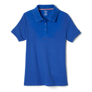 French Toast Girls' Short Sleeve Picot Collar Polo School Uniform Shirt (Standard and Plus)