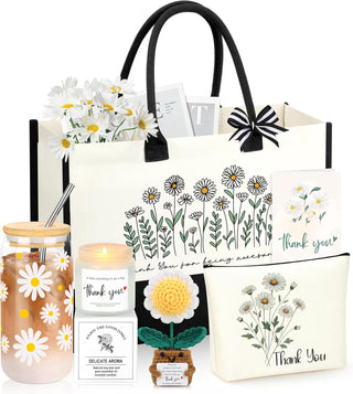 Memgift Thank You Gifts for Women, Teacher Employee Appreciation Farewell Gifts for Women Coworkers Teachers Boss Nurse Friends Mom Secretary Her, Thanksgiving Birthday Gift Basket with Thanks Cards