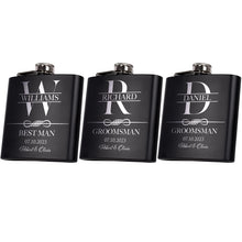 Set of 6, Groomsmen Gifts for Wedding | Personalized Groomsmen Flasks w/Optional Gift Box, Bachelor Party Team, 6 oz. Custom Engraved Hip Flasks for Best Man and Groomsman Proposal #3, Stainless Steel