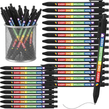 50 PCS Pride Rainbow Pen, Lgbtq Ballpoint Party Favors Black Ink, Retractable Pens Lesbian Gay Gifts Party Supplies Accessories