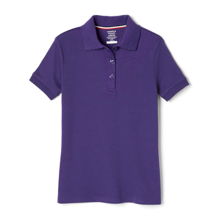 French Toast Girls' Short Sleeve Picot Collar Polo School Uniform Shirt (Standard and Plus)