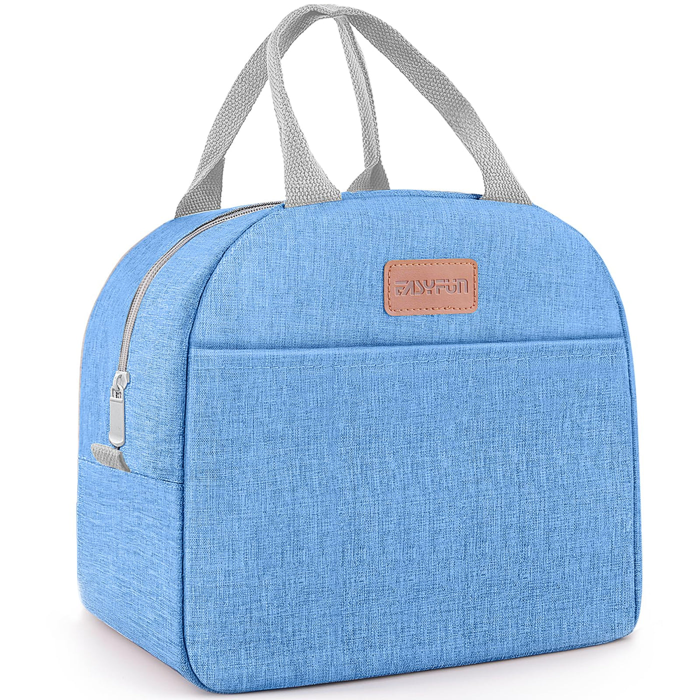 Lunch Bag for Women & Men Adult Insulated Lunch Box, Small Leakproof Cooler Food Lunch Containers Reusable High Capacity Lunch Tote Bags for Work, Travel, Outdoor (Grey)