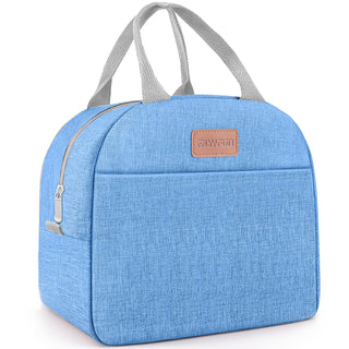 Lunch Bag for Women & Men Adult Insulated Lunch Box, Small Leakproof Cooler Food Lunch Containers Reusable High Capacity Lunch Tote Bags for Work, Travel, Outdoor (Grey)