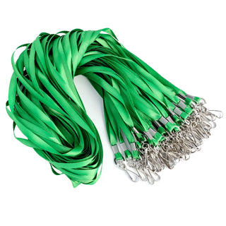 LOCONHA 50 Pack Green lanyards Lanyards for Id Badges Lanyards Safety Badge Lanyard 18" with Swivel Hook (50, Green)