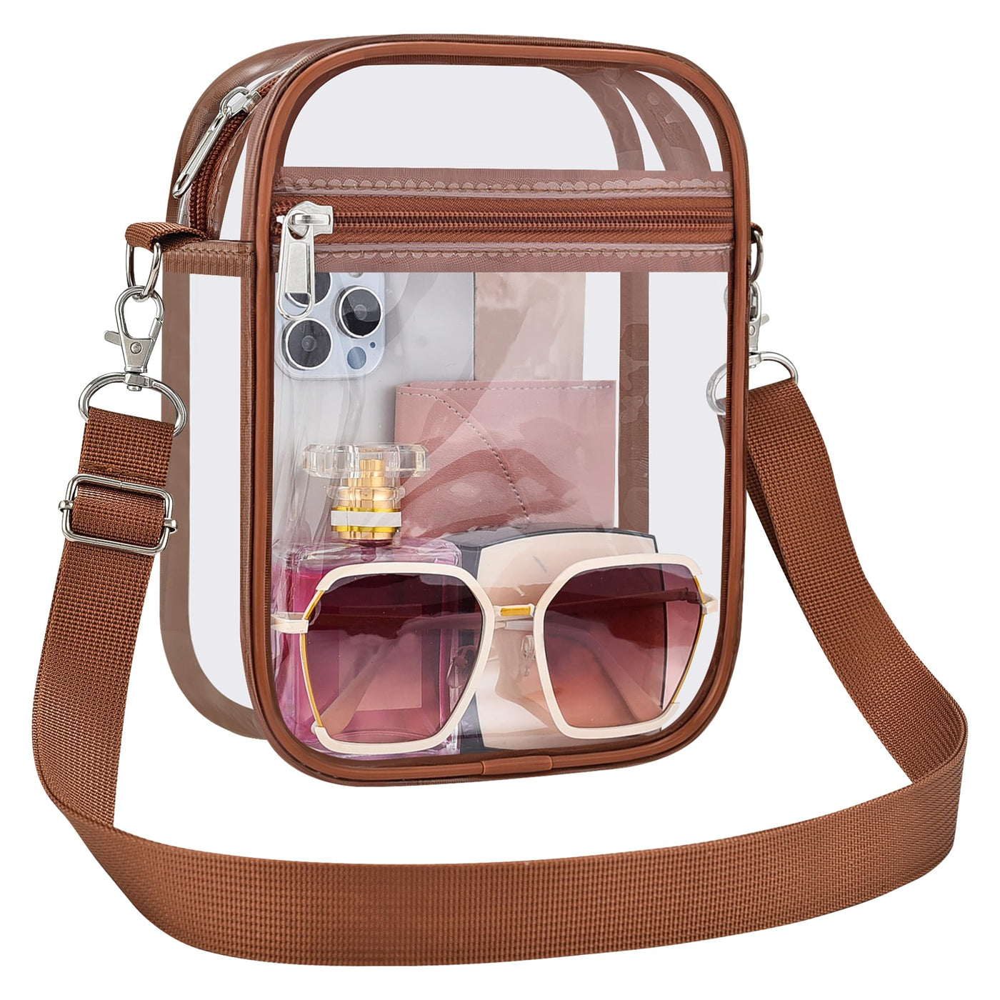 Clear Bag Stadium Approved Clear Purse for Women Clear Crossbody Bag for Stadium Events Concerts Festivals