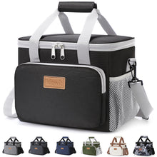 Lifewit Medium Lunch Bag, Insulated Lunch Box, Soft Cooler Cooling Tote for Adult Men Women, Black 12-Can (9L)
