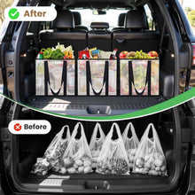 4 Pack Reusable Grocery Bags, Heavy-Duty Shopping Bags with Sturdy Handles, Water-Resistant & Foldable Organizer, Shopping Bags for Groceries, Market, Car Trunk, Multi-Purpose, 33L