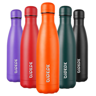 BJPKPK 17oz Insulated Water Bottles Stainless Steel Sports Water Bottles Keep Cold and Hot for Travel Dishwasher Safe,Olive Green