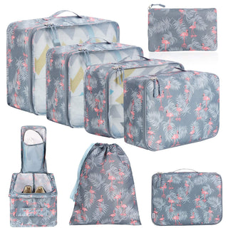 BAGAIL 8 Set Packing Cubes Luggage Packing Organizers for Travel Accessories-Blush Pink