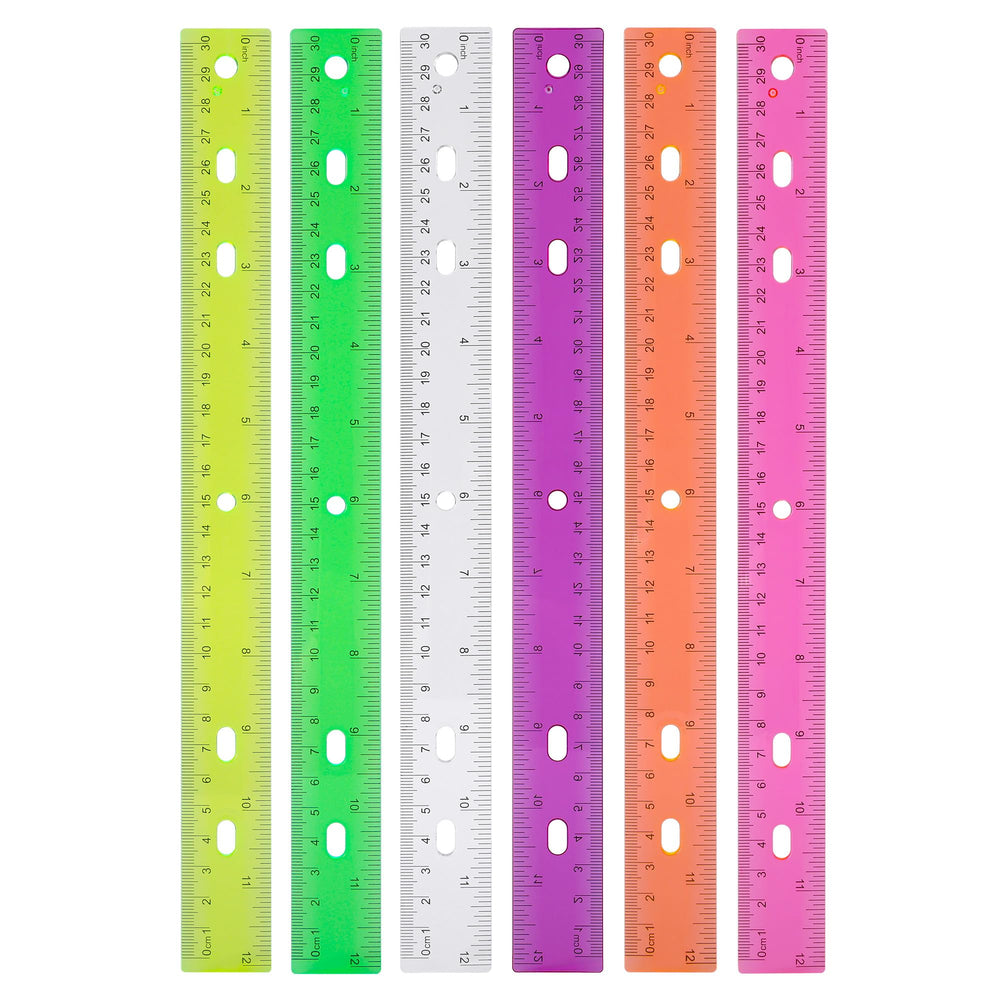 Ruler 12 Inch,Kid Rulers for School,Rulers Bulk for Classroom 8 Pack