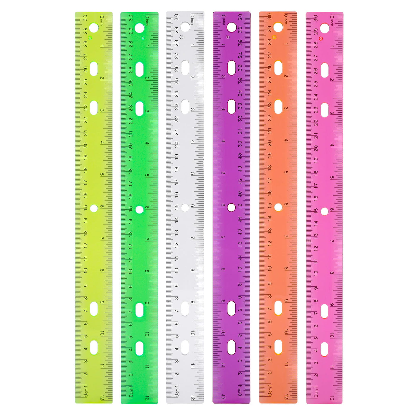 Ruler 12 Inch,Kid Rulers for School,Rulers Bulk for Classroom 8 Pack