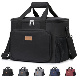 Lifewit Medium Lunch Bag, Insulated Lunch Box, Soft Cooler Cooling Tote for Adult Men Women, Black 12-Can (9L)