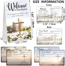151Pcs Church Visitor Cards Set Welcome Prayer Request Cardstock with Tent Sign for Greeting Religious Occasions