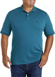 Nautica Men's Classic Fit Short Sleeve Dual Tipped Collar Polo Shirt