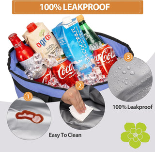 Insulated Cooler Bag, Reusable Grocery Bags for Hot/Cold Food, Thermal Food Delivery Bag for Beach, Travel, Picnics