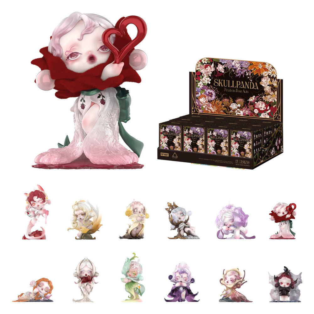 POP MART SKULLPANDA Petals in Four Acts Series Action Figures, Blind Box, Mystery Box, Collectible Toys Home Decorations, Holiday Birthday Gifts for Girls and Boys, Single Box