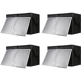 Insulated Food Delivery Bag, XXXL Insulated Reusable Grocery Cooler/Hot Bags, Tote Bag for Shopping/Travel/Doordash, Catering Bag Doordash 22x14x13, Black, 1-Pack