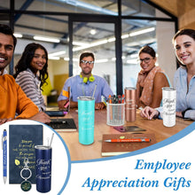 Ireer Employee Appreciation Gifts Thank You Teacher Gifts 20 oz Insulated Tumbler Keychain Pen Notepad(Vibrant Colors,8 Sets)