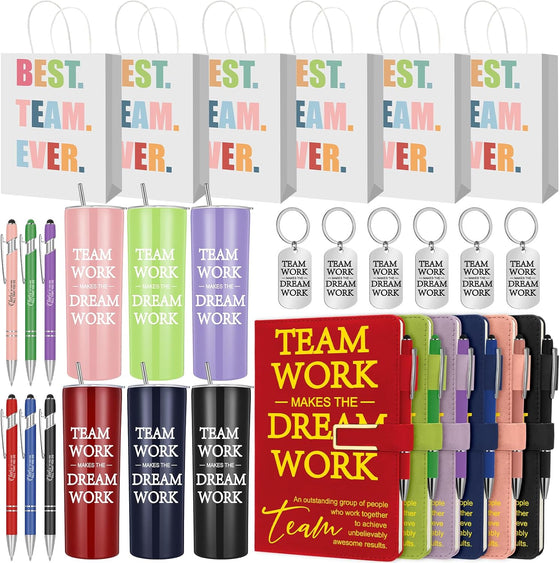 Patelai 30 Pack Employee Appreciation Gifts Bulk, Team Gifts with Tumbler Notebook Pen Keychain Bags, Staff Inspirational Thank You Set for Coworker Office Team Building Corporate Teacher Nurse
