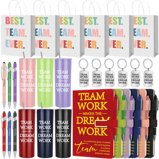 Patelai 30 Pack Employee Appreciation Gifts Bulk, Team Gifts with Tumbler Notebook Pen Keychain Bags, Staff Inspirational Thank You Set for Coworker Office Team Building Corporate Teacher Nurse