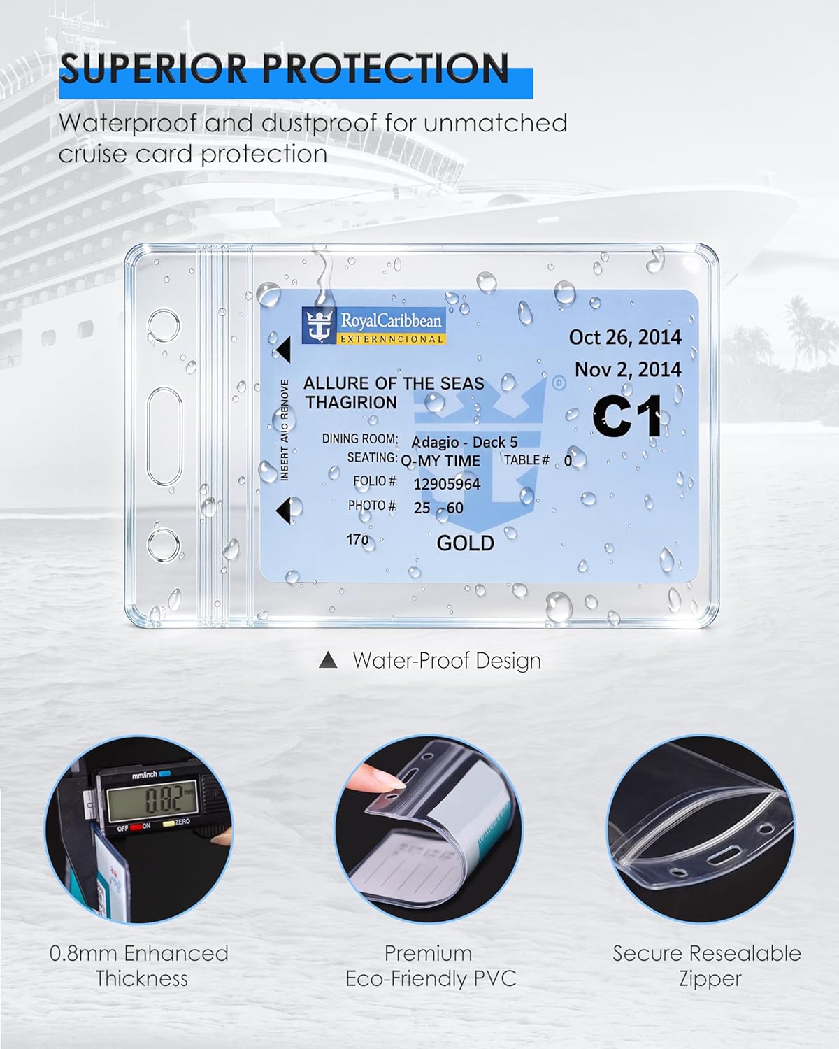 Avorast 5 Pack Cruise Lanyards for Ship Cards, Cruise Essentials 2026 for Carnival, Royal Caribbean, NCL, Lanyards for ID Badges with Detachable Buckle & Waterproof ID Badge Holders (Mix)