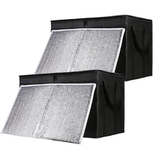 Insulated Food Delivery Bag, XXXL Insulated Reusable Grocery Cooler/Hot Bags, Tote Bag for Shopping/Travel/Doordash, Catering Bag Doordash 22x14x13, Black, 1-Pack
