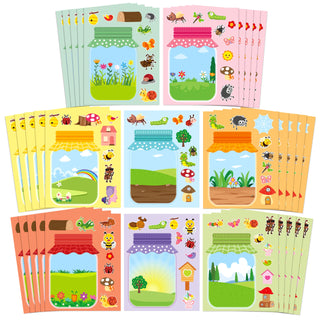 CY2SIDE Mothers Cross Stickers Sheet - 40PCS Make A Best Mom Cross Face Sticker with Heart Flower for Kid, DIY Religious Gift Craft Sticker Game Party Favor for Christian Sunday School Home Project